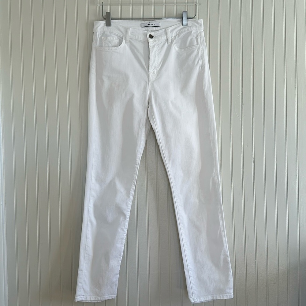 J Brand Georgia Slim Straight White Denim
